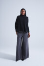 PONCHO LARGE COL ROULE Negro