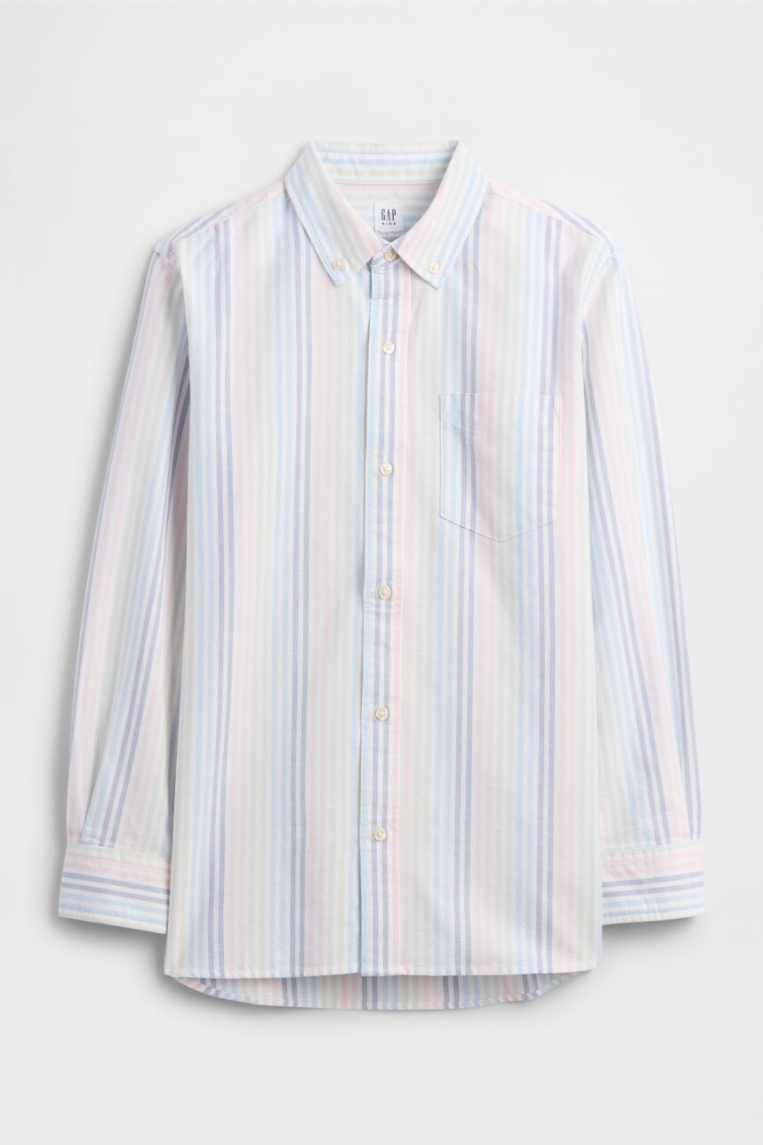 Camisa Oxford Niño New Off White Stripe
