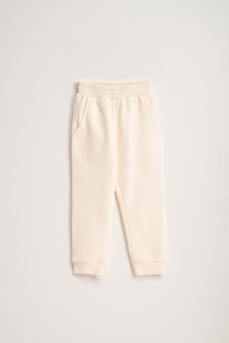 Pantalón jogger deportivo Crudo