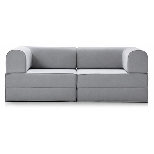 Sofá Sillón Cama ComboHome Teddy Premium 3 Cuerpos Corderoy Gris 1