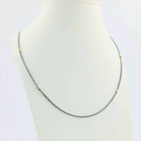 Gargantilla de plata 925 con double en oro 18 Ktes