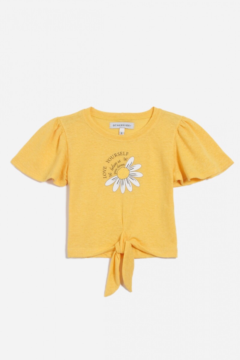 Remera estampa margarita AMARILLO