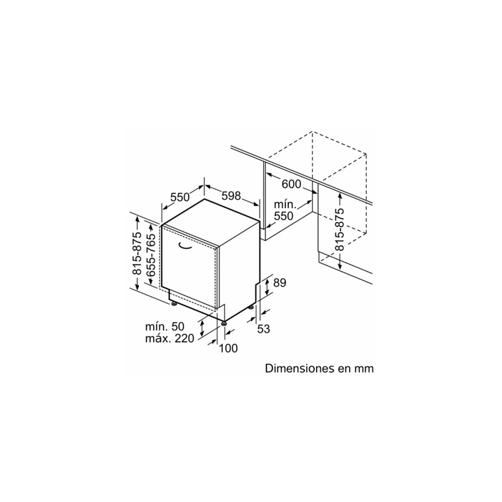 Lavavajillas panelable Bosch SMH4ECX28E 14 Servicios Puerta deslizante Lavavajillas panelable Bosch SMH4ECX28E 14 Servicios Puerta deslizante