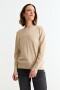 Sweater con detalle en manga BEIGE