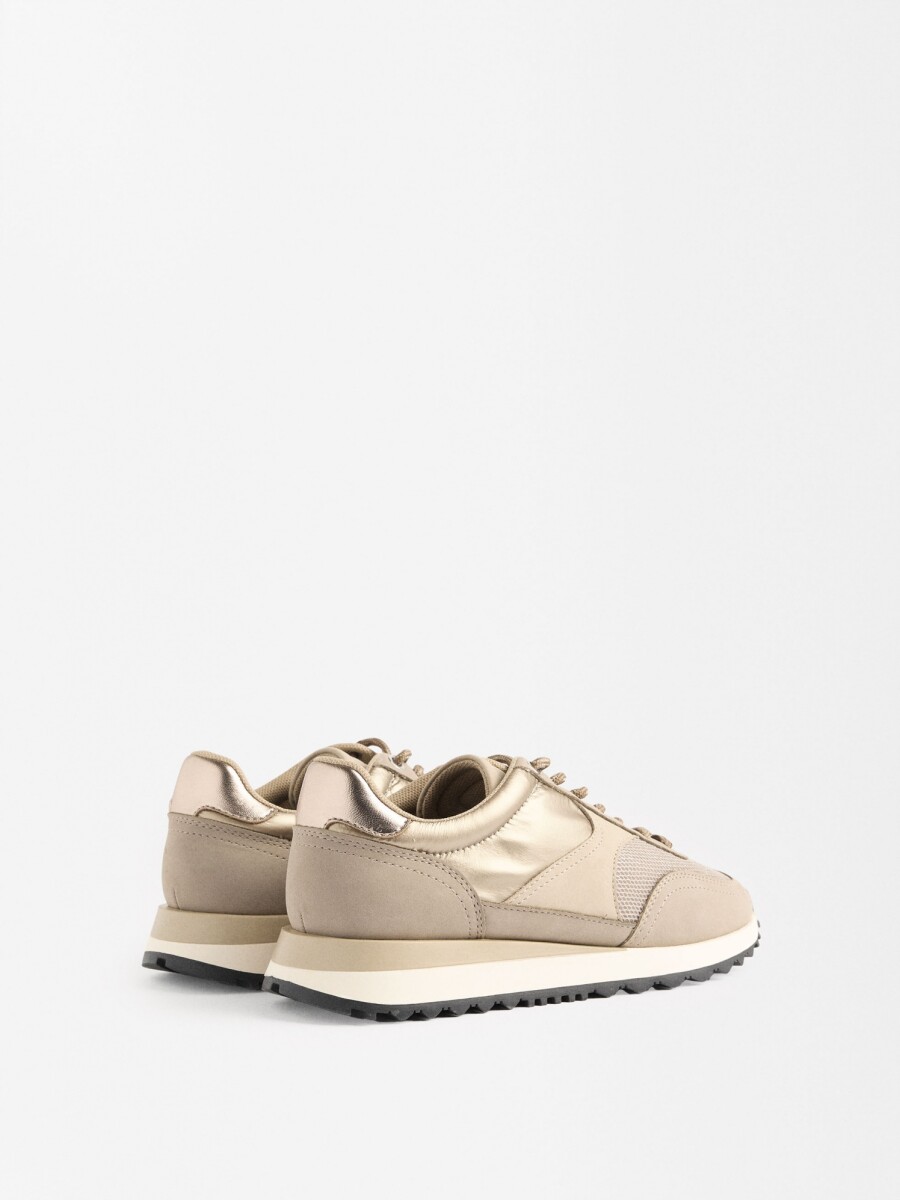 Zapatillas Running Rejilla dorado