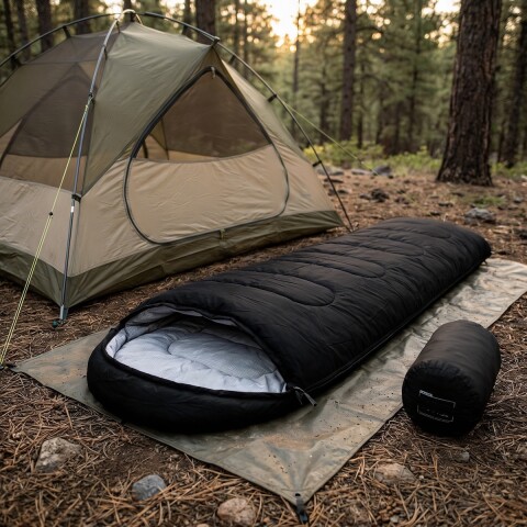 Sobre Saco Bolsa Dormir 2 M Capucha Aislante Camping Caza IMBACK Color Negro Sobre Saco Bolsa Dormir 2 M Capucha Aislante Camping Caza IMBACK Color Negro