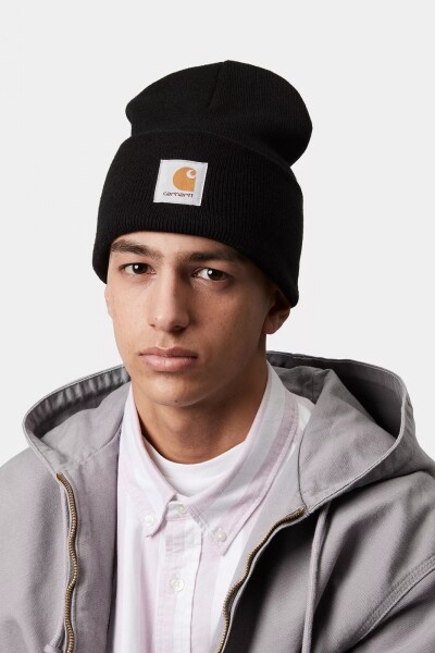 Acrylic Watch Hat Negro