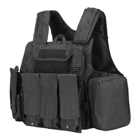 Chaleco Táctico Negro Ajustable Arye Gris/Negro