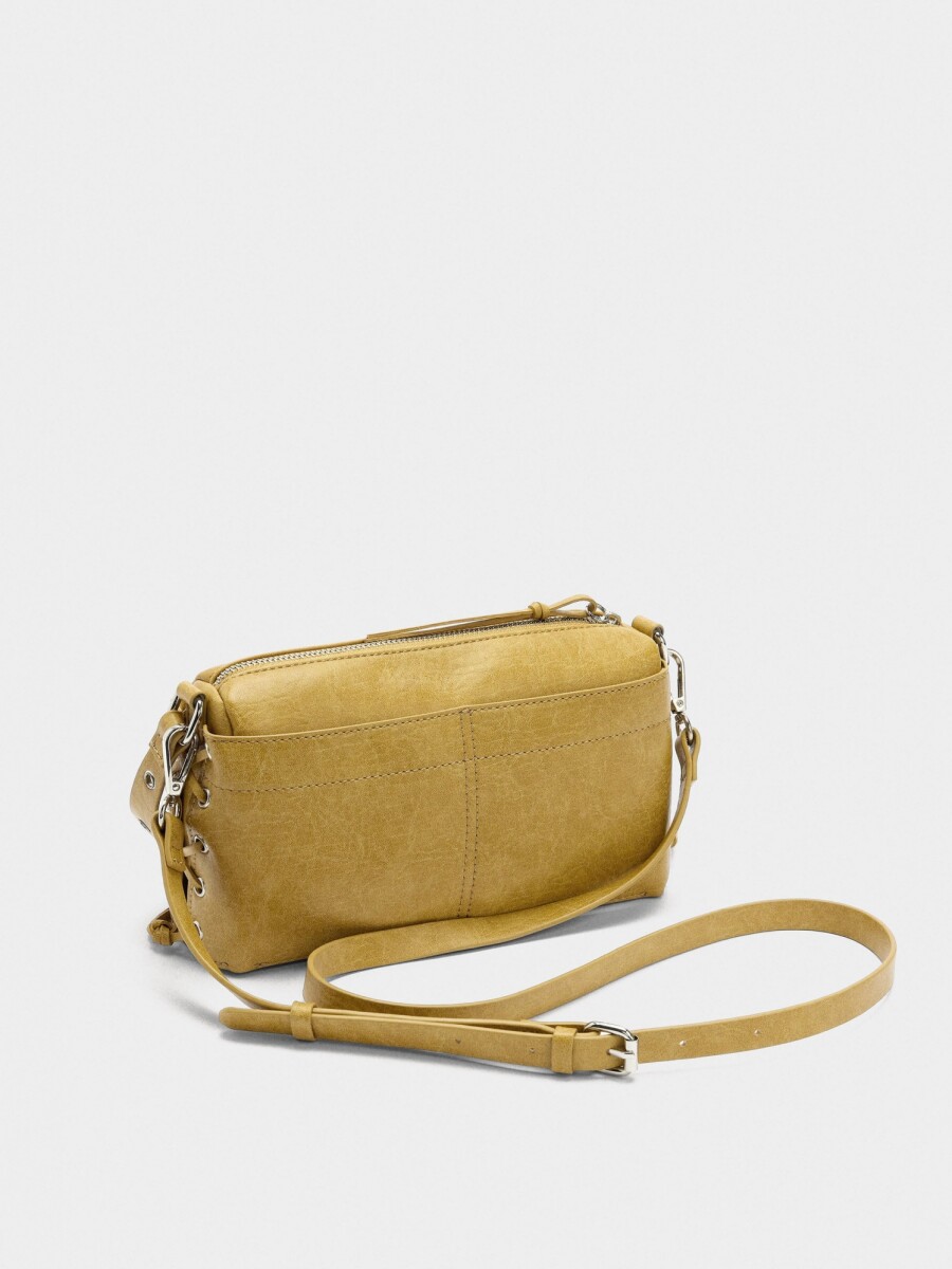 Bolso De Hombro Trenzado mostaza