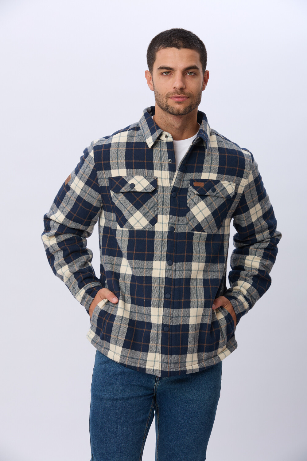 CAMPERA LEÑADORA CON CORDERITO Azul