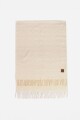 Pashmina con jacquard beige