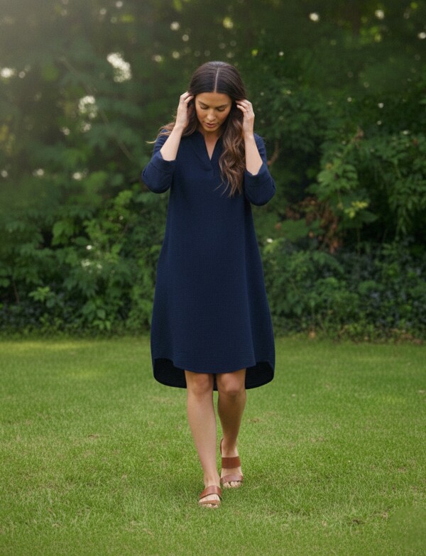 Vestido Algodon MARINO