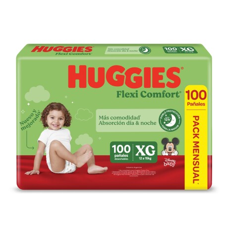 Pañales Huggies Flexi Comfort XG 100 Unidades Pañales Huggies Flexi Comfort XG 100 Unidades