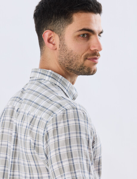 CAMISA CUADROS DE LINO Denim