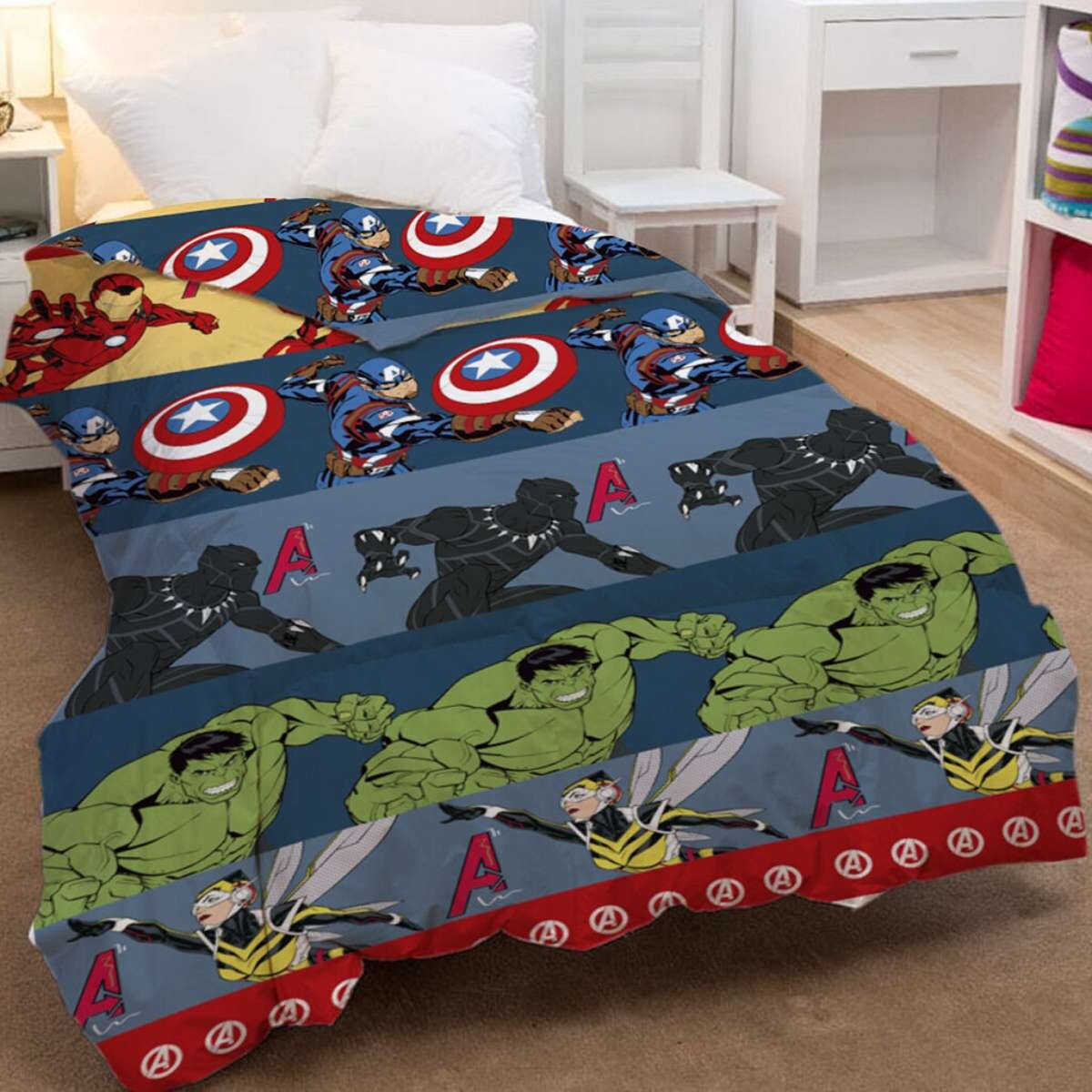 Acolchado infantil 1 Plaza 100% Microfibra - Avengers 4134 