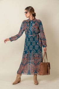 VESTIDO VIOLETA PERSA Petróleo