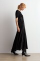 Vestido oversized combinado negro