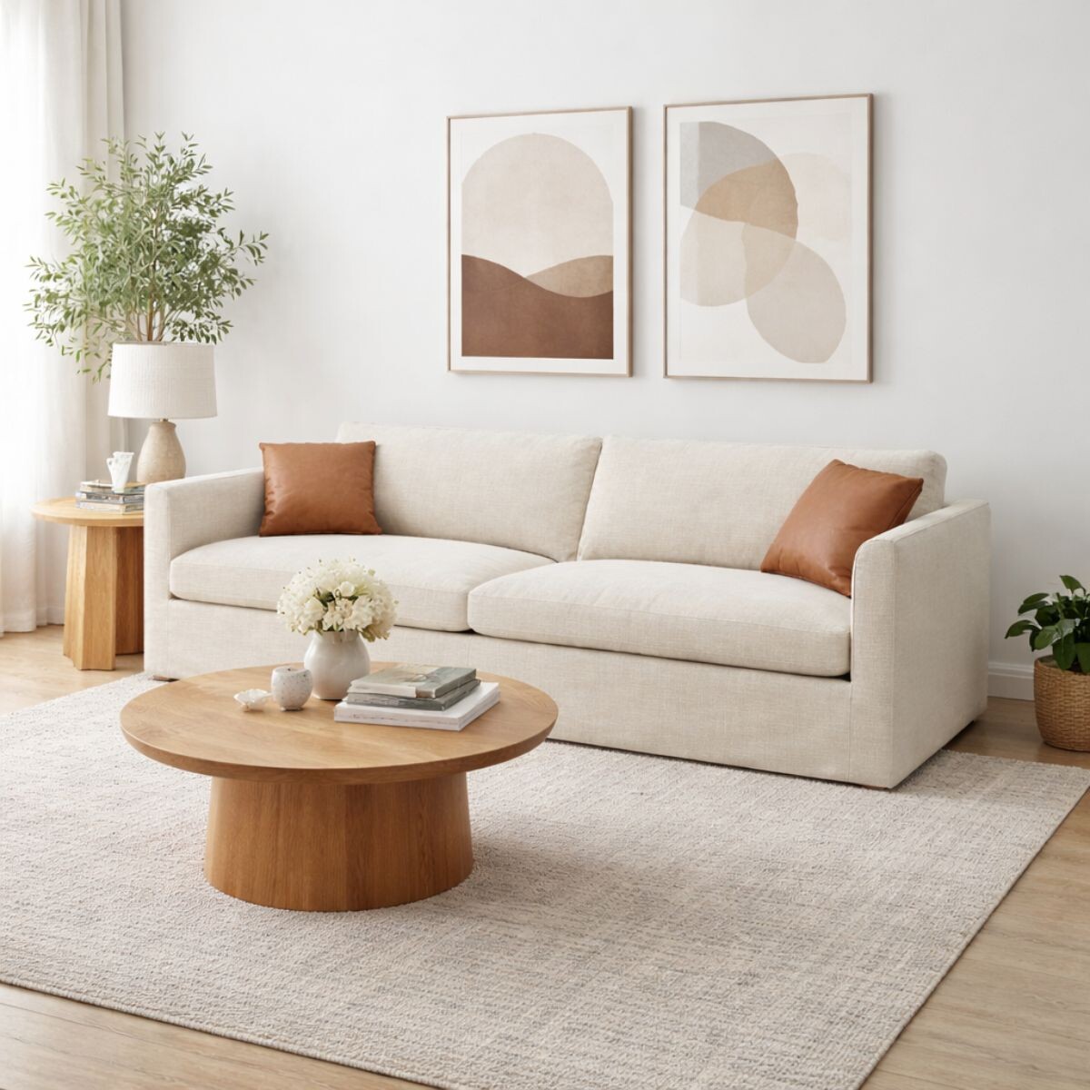 SOFA NAHUEL HUAPI Beige 3 CUERPOS 