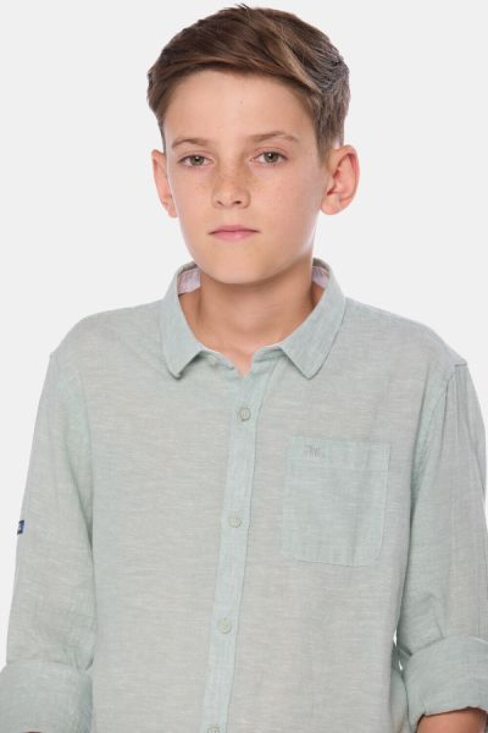 CAMISA DE LINO Menta