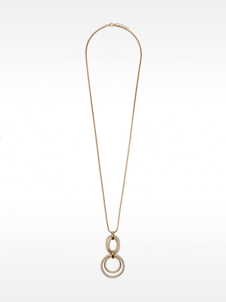 Collar Largo Con Colgante - dorado 