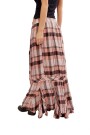 FALDA MAXI PLAID Rojo