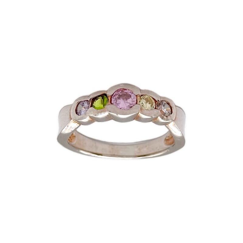 Anillo Circulos-Plata 925-Piedra Zirconia Varias-AN3264 conpiedra