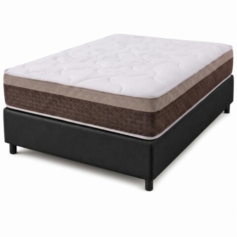 Sommier con Resortes Pocket Espuma Alta Densidad y Eurotop Soporte 130 Kg 2 Plazas 138 cm de Ancho