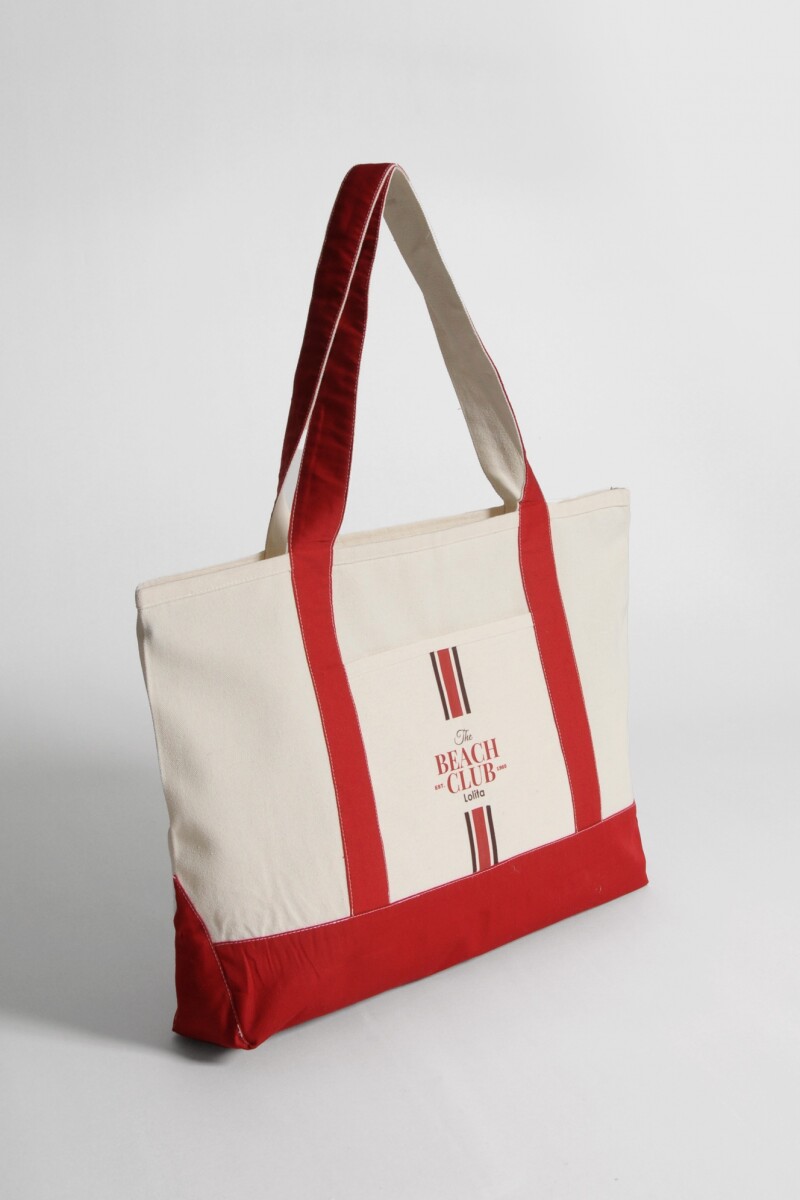 Totebag The Beach Club rojo