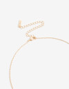 Collares Largos Canutillos Collar Con Charm Floral - Dorado