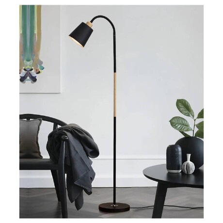 Lámpara De Pie Lumax Nórdica Flexible 1.5 M Negro