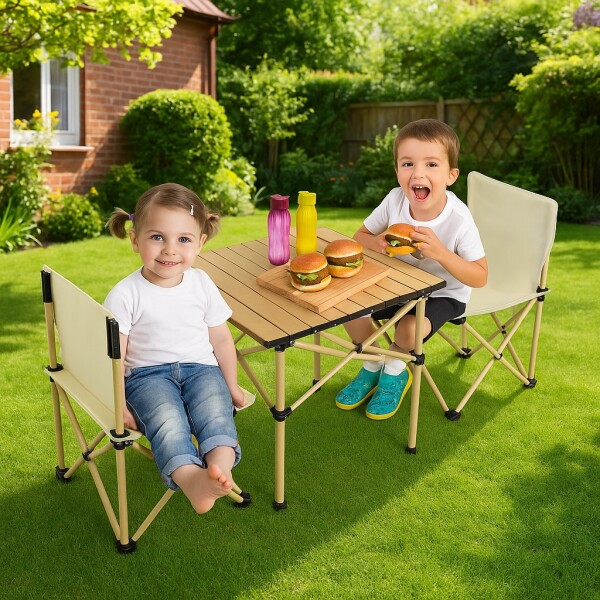 Juego Infantil de Mesa Cuadrado Con 2 Sillas Juego Infantil de Mesa Cuadrado Con 2 Sillas