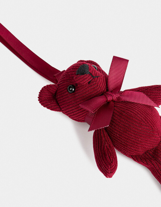 Llavero Peluche Llavero Y Charm Osito De Peluche - Rojo Burdeaux