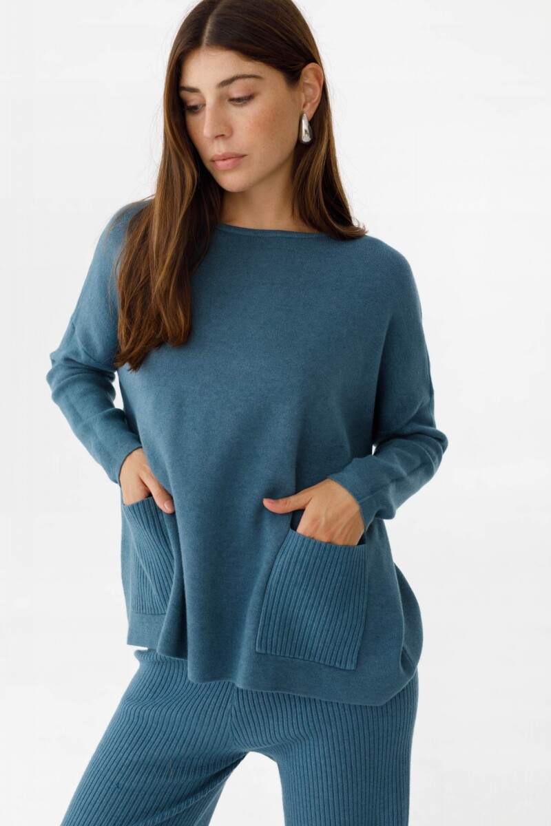 Sweater Manola Azul Piedra