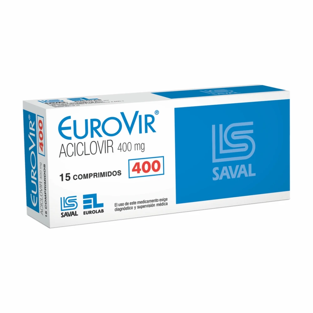 EUROVIR 400 MG. CJ X 15 COMPRIMIDOS