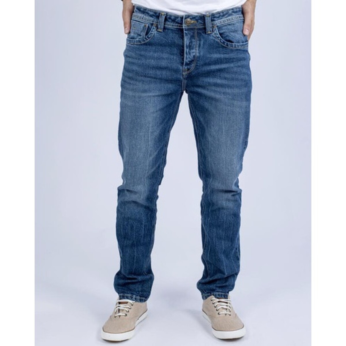 Jeans slim fit con botones para hombre UFO Ronny Azul - Azul 
