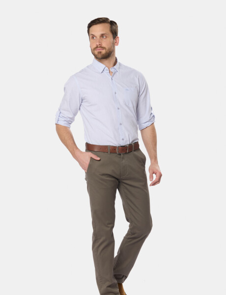 PANTALON CLÁSICO CON SPANDEX Verde