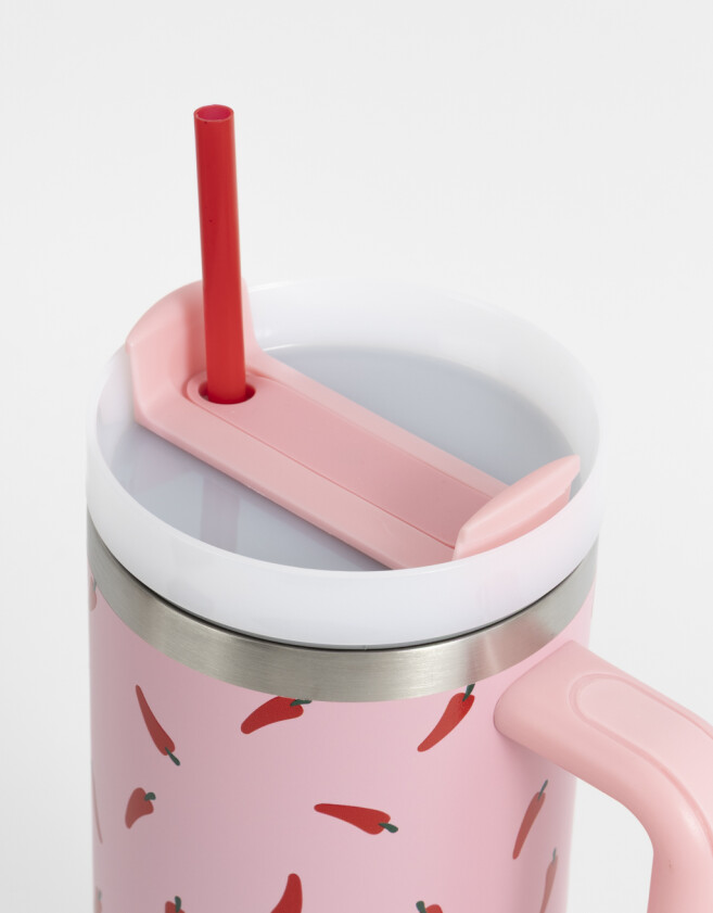 Artículos cocina Vaso Térmico Estampado - Rosa Claro