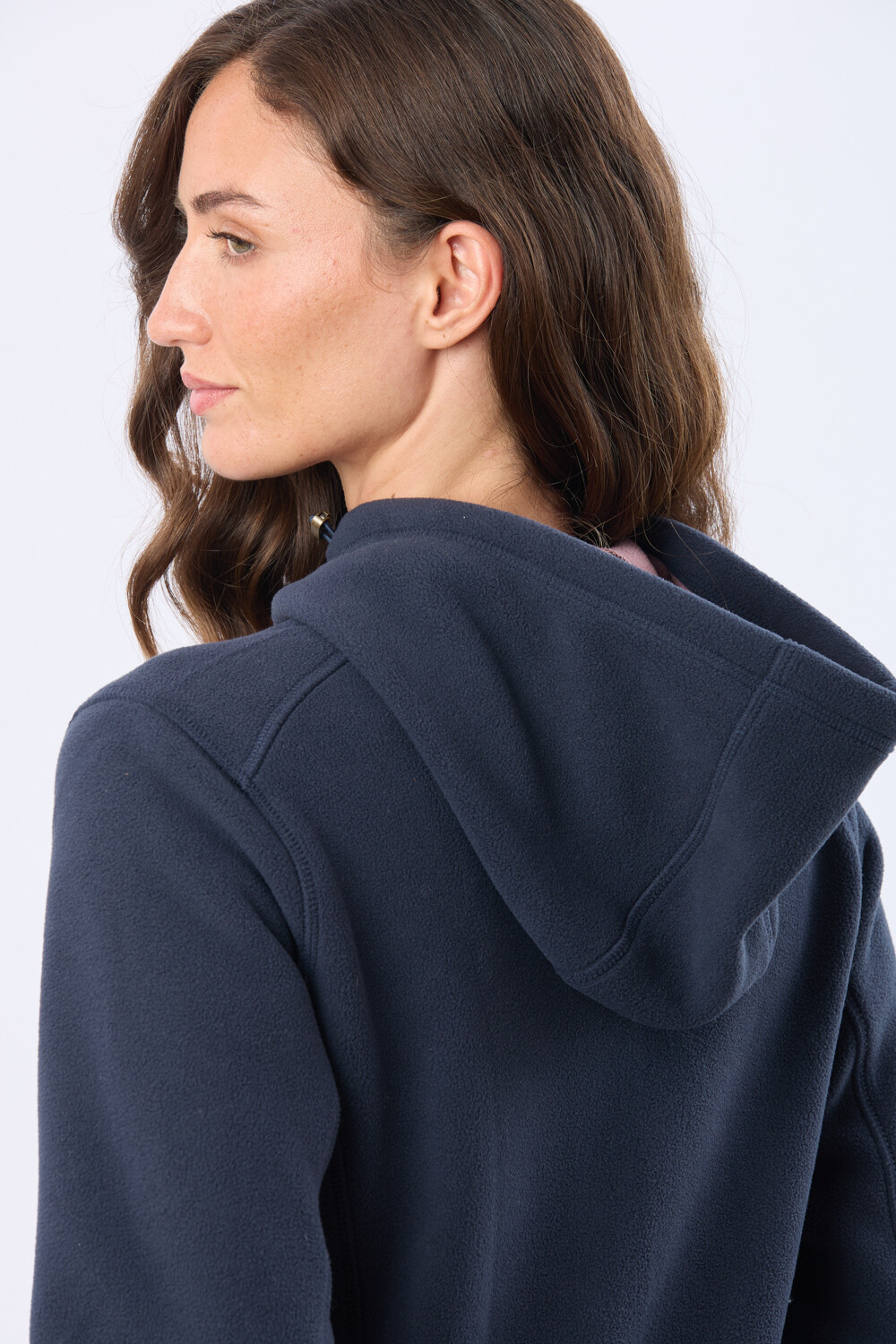 CAMPERA POLAR CON CAPUCHA Azul