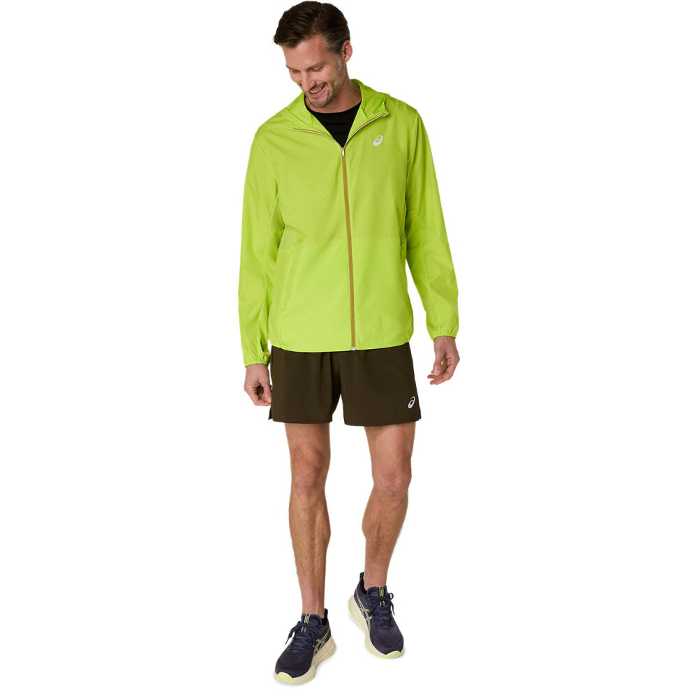 Casaca Running Silver Hombre Neon Lime