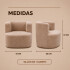 Sillón Puff ComboHome Kumo Redondo Corderito Diseño Premium Marrón 1