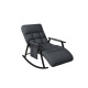 Sillón Reposera Lumax Mecedora Respaldo bolsillo Ajustable Gris