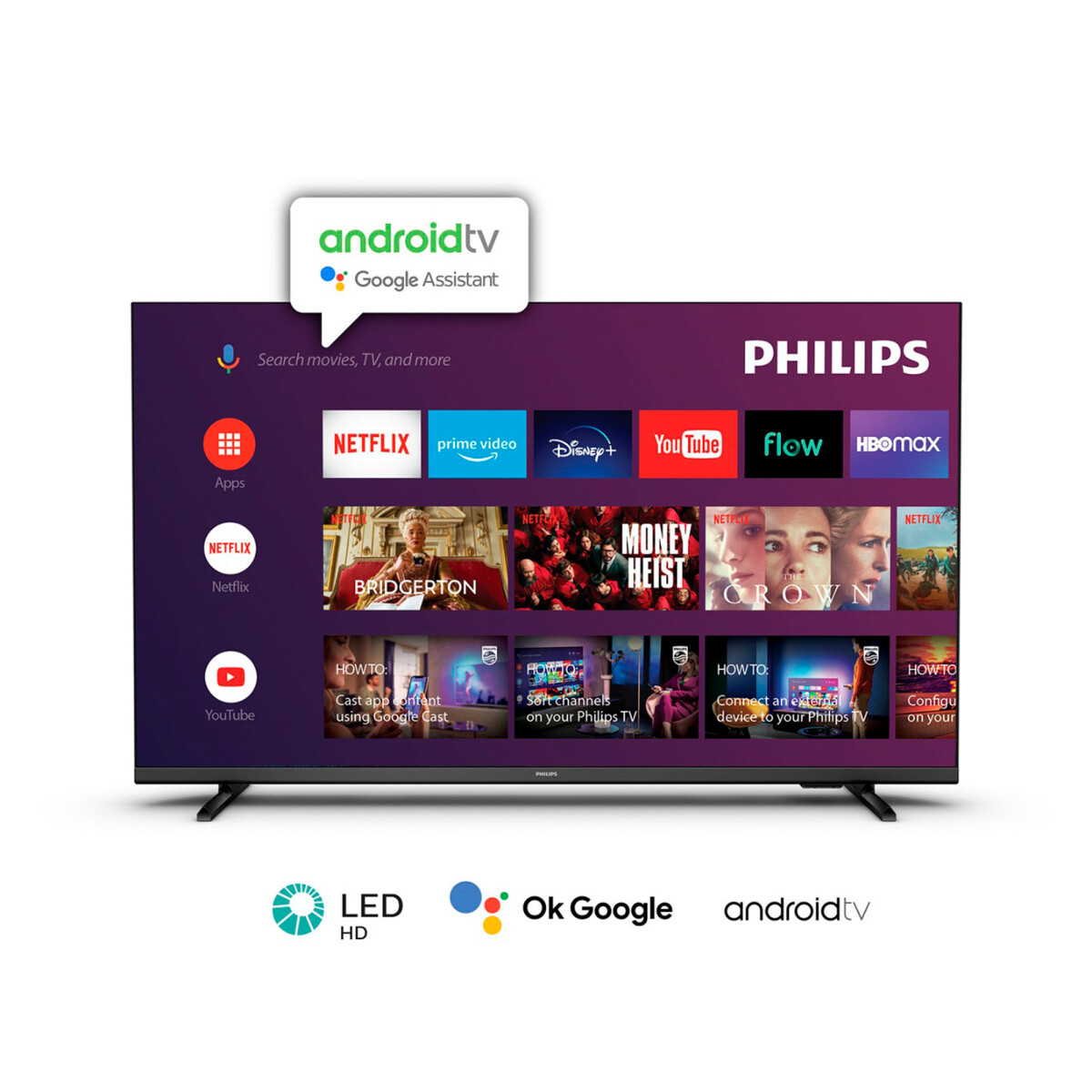 Smart TV HD Philips 32" Android - 32PHD6947/55 