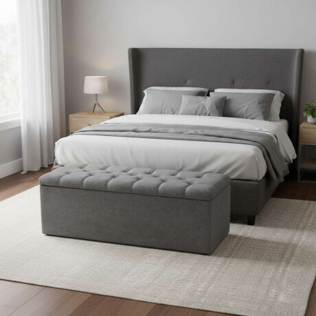 Baul Cairo 160 cm Queen Gris