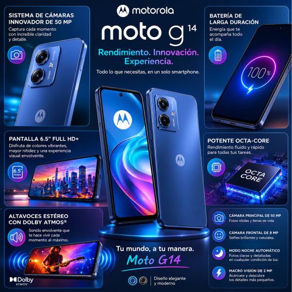 Motorola G14 4/128gb 4g + Regalo PK MOTOROLA G14 4/128 GRIS + REGALO