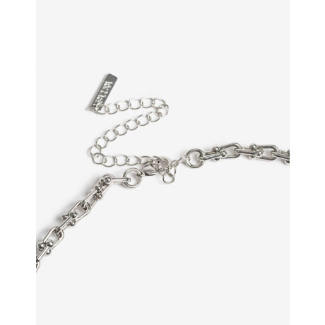 Collares Cortos Metal Plateado Rodio