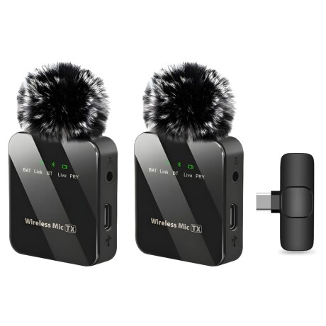 Micrófono Solapa Lumax Doble Inalámbrico Android/ios Micrófono Solapa Lumax Doble Inalámbrico Android/ios