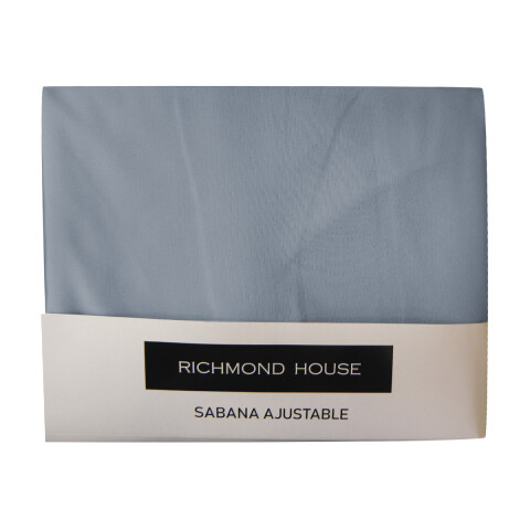 Sábana Ajustable Queen Size Richmond House 100% Microfibra AZUL PIEDRA