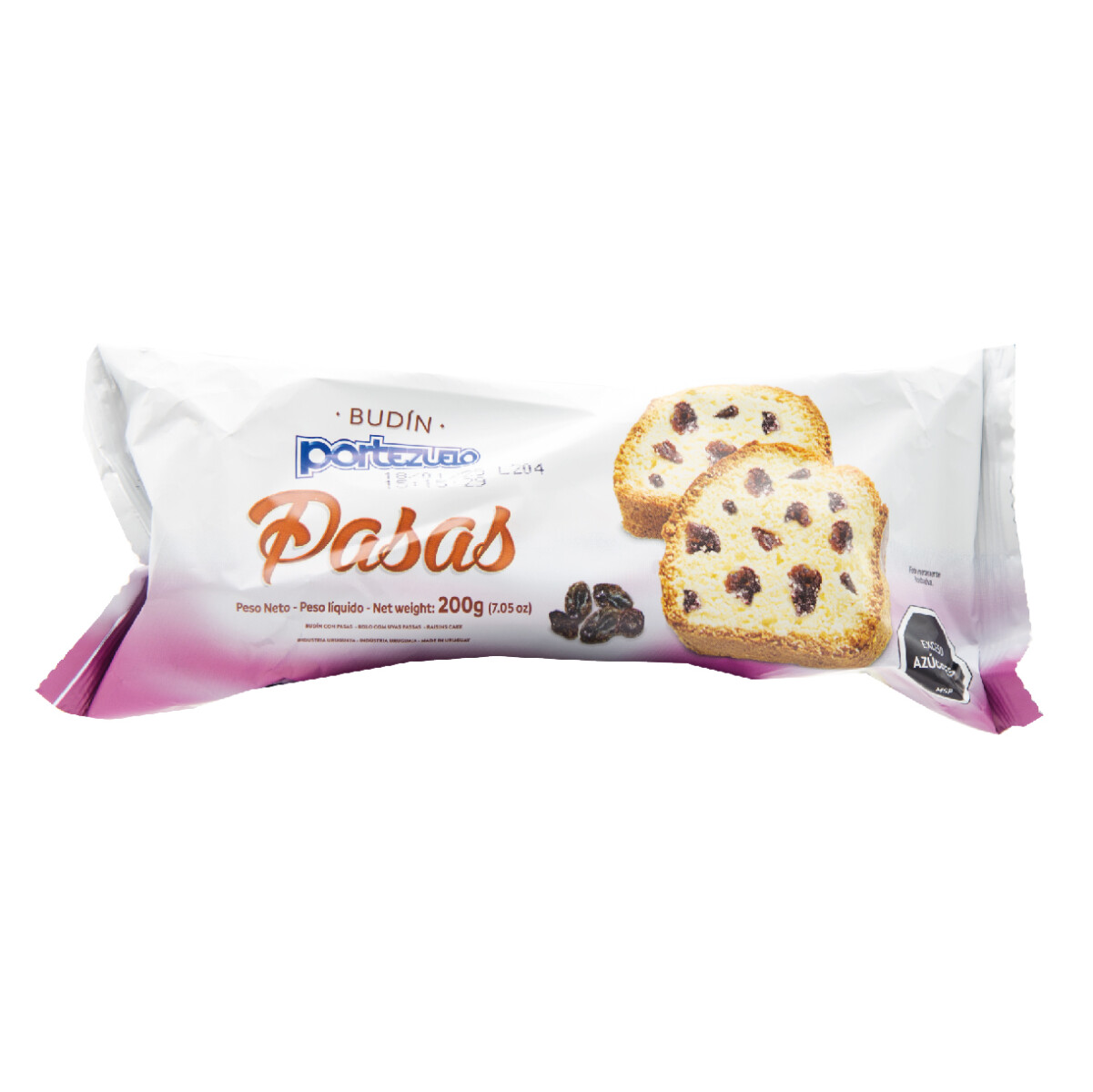 BUDIN PORTEZUELO COMUN PASAS 230GR - Pasas 