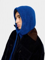 Balaclava De Punto Con Tiras azul