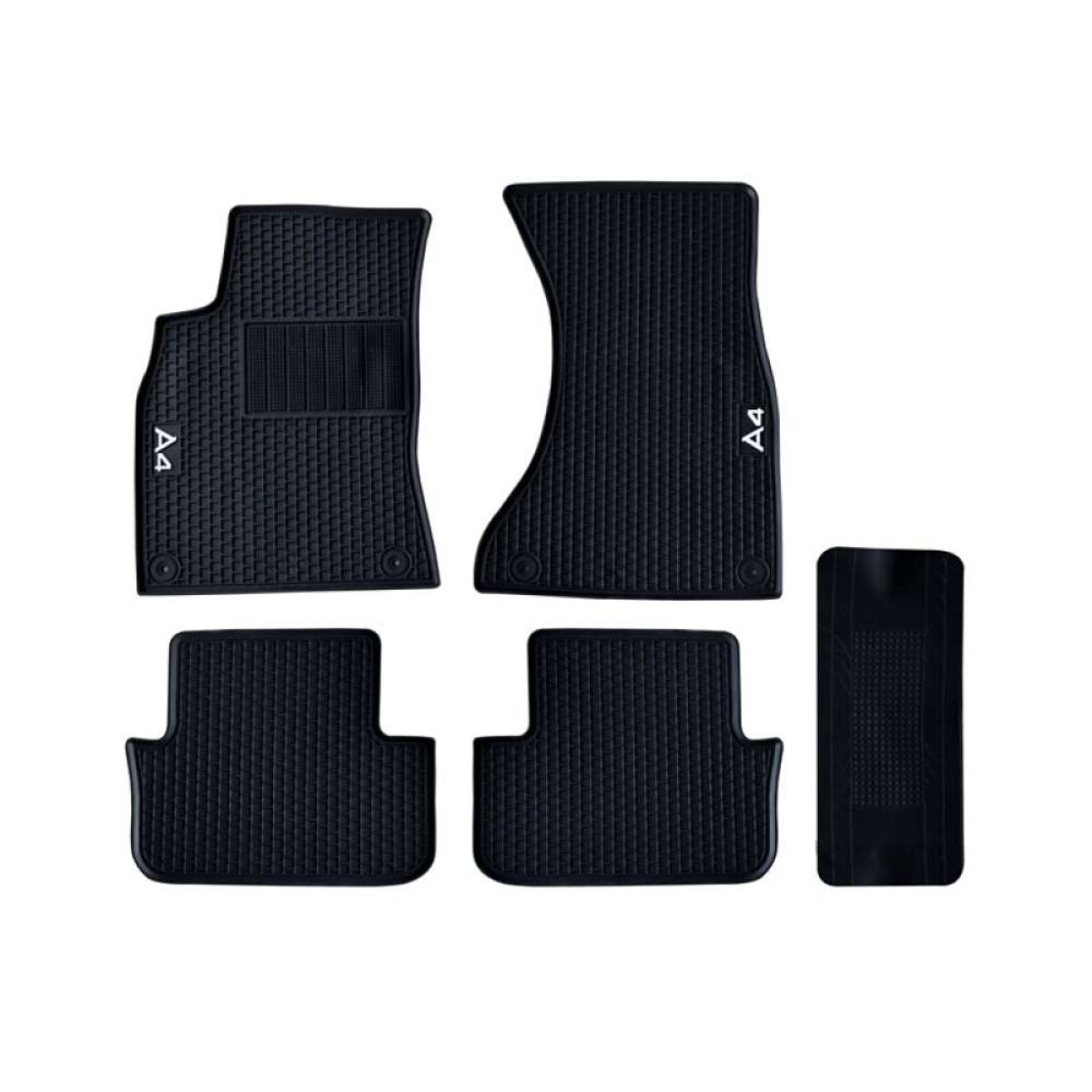 Alfombra Para Audi A4 2008-2014 - Color Negro Logo Gris 